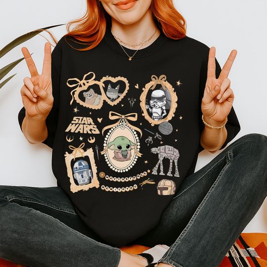 Coquette Bows Star Wars T-Shirt, Vintage Galaxy's Edge May the Force Be With You, Disneyland Star Wars Family Vacation 2025 Shirt