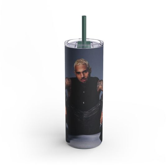 Stylish Matte Tumbler with Chris Brown ,20oz, Perfect for Gifts, Home & Office