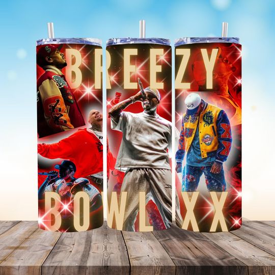 Chris Brown 20oz Tumbler Wrap Design, Music Lovers Tumblers Wraps , Tumbler Wrap