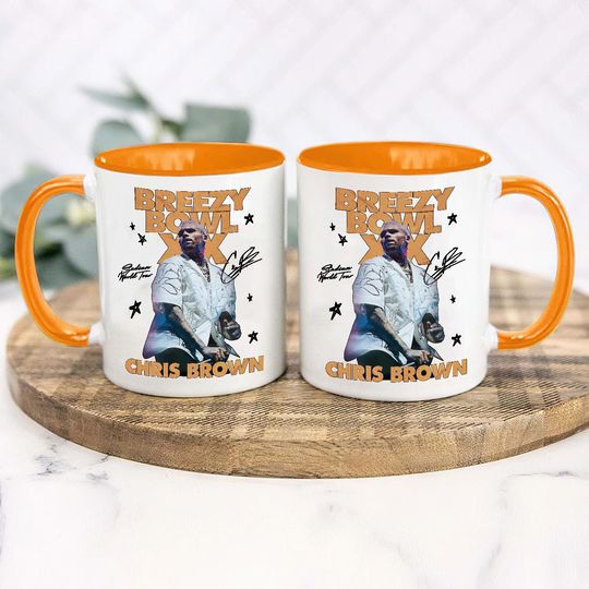 Chris Brown Tour Coffee Mug, Breezy Bowl XX 2025 Cup, Breezy Bowl XX 2025 Ceramic Mug