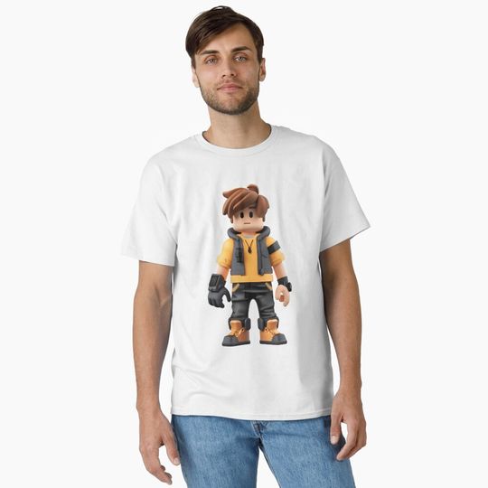Roblox Avatar Yellow Hoodie T-Shirt – Premium Gamer Apparel Classic T-Shirt
