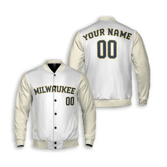 Personalized Milwaukee Baseball Team Brewers Baseball Jacket