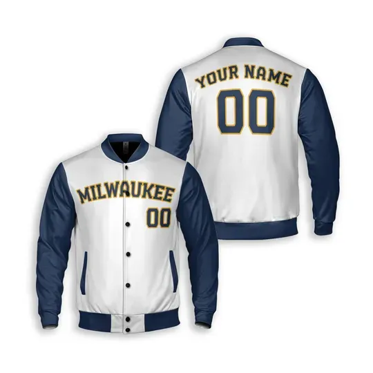 Personalized Milwaukee Baseball Team Brewers Baseball Jacket
