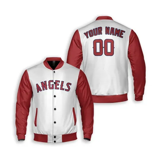 Personalized Los Angeles Baseball Team Angels Baseball Jacket