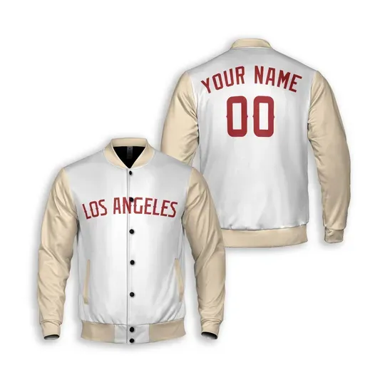 Personalized Los Angeles Baseball Team Angels Baseball Jacket