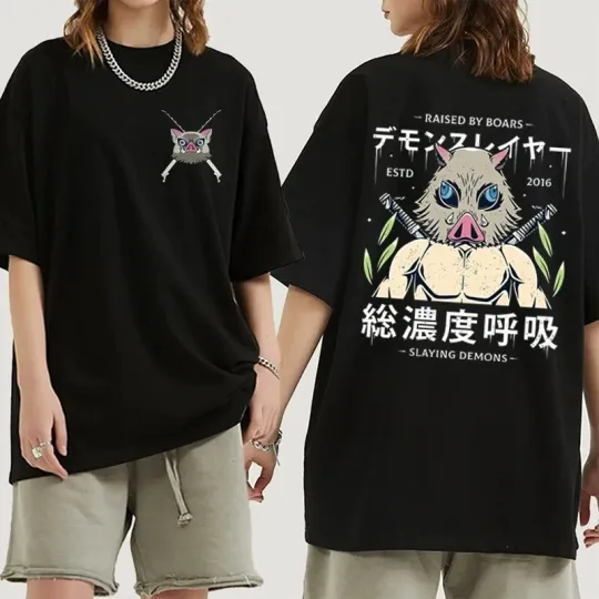 demon Inosuke Anime Manga T-Shirt Tee Costumes