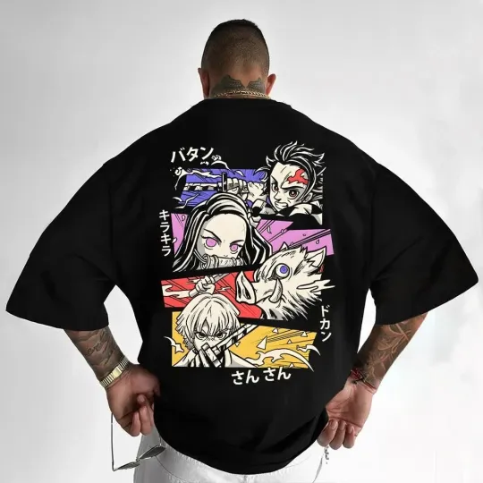 demon Tanjirou Anime Manga T-Shirt Tee Costumes Unisex