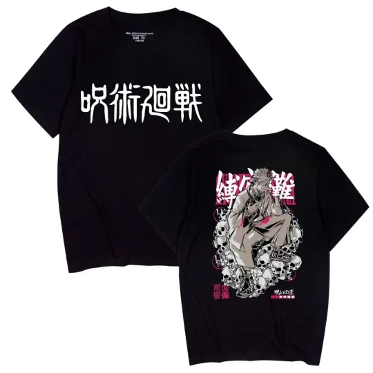 Jujutsu Satoru Ryomen Sukuna Anime Manga T-Shirt Tee Costumes Black