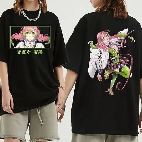 demon Kanroji Mitsuri Anime Manga T-Shirt Tee Costumes Unisex