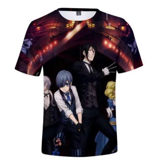 Black Butler Kuroshitsuji Anime Manga T-Shirt Shirt Vest Costumes
