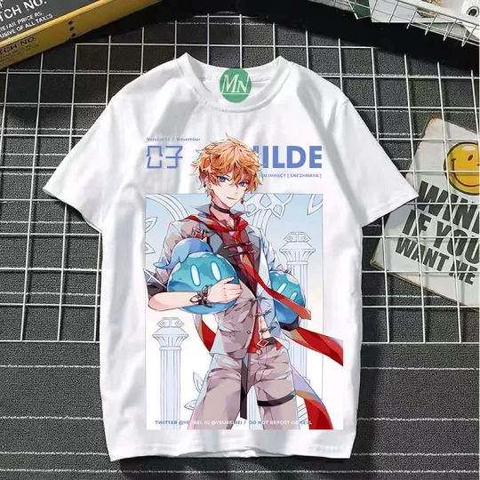 Genshin Impact Cosplay Outfit T-Shirt – Manga Character Tee