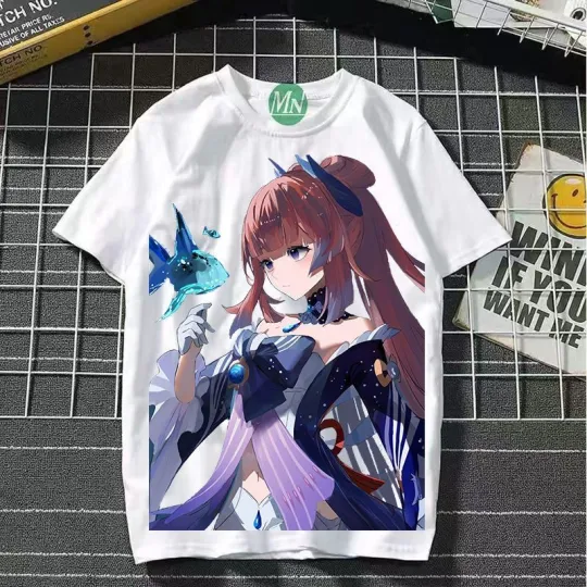 Genshin Impact Character Tee – Anime Cosplay Outfit