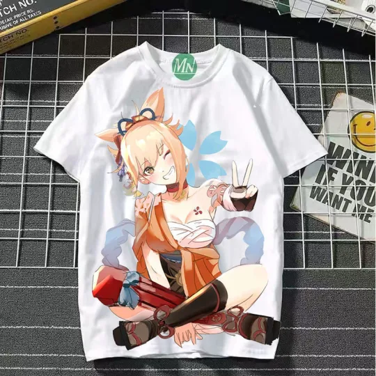 Genshin Impact Character Tee – Anime Cosplay Outfit