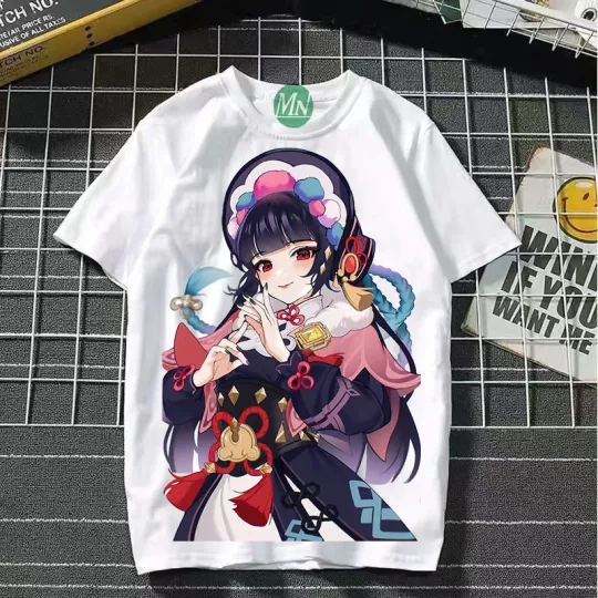 Genshin impact cosplay game manga T-shirt