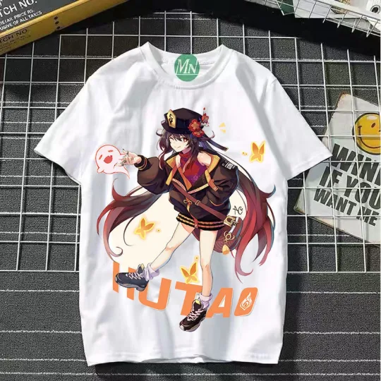 Genshin impact cosplay game manga T-shirt