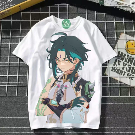 Genshin Impact Anime Graphic Tee – Gaming Inspired Shirt