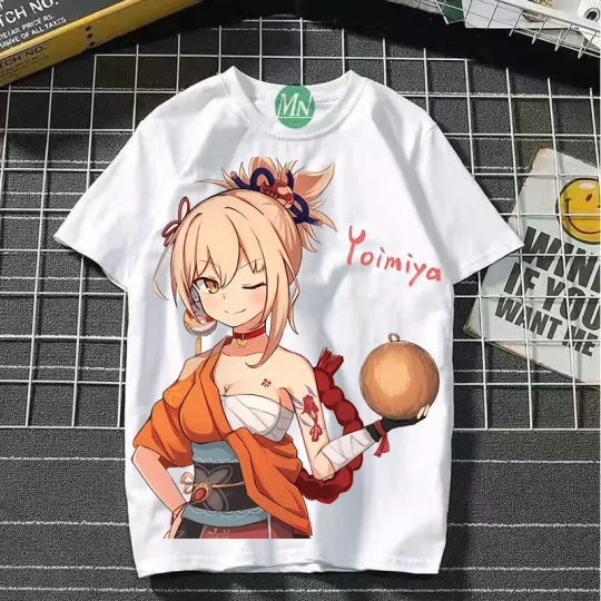 Genshin Impact Cosplay Apparel – Anime Character Inspired Tee