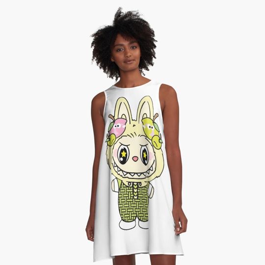 Labubu A-Line Dress, Gift for Her