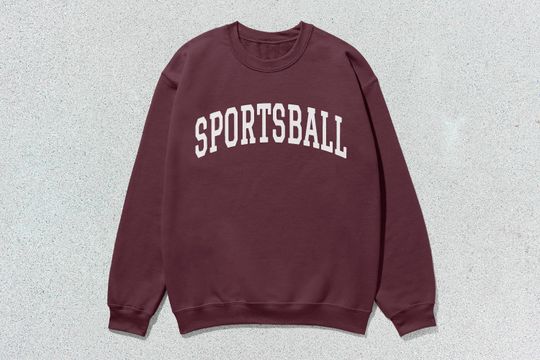 Sportsball Sweatshirt Collegiate Crewneck Sweater Unisex