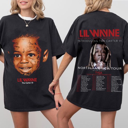 Lil Wayne Tour 2025 Shirt, Tha Carter VI Concert Dates Graphic Tee, Lil Wayne shirt