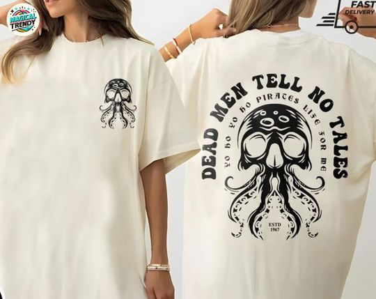 Dead Men Tell No Tales Disney Pirates of the Caribbean Double Sided T-Shirt