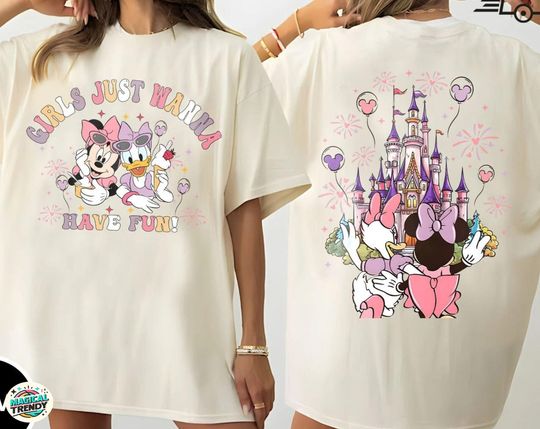 Disney Minnie Daisy Summer Double-Sided T-Shirt for Girls