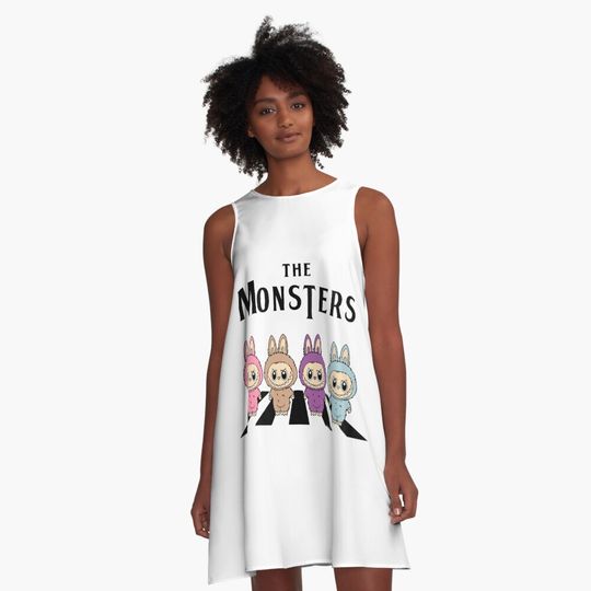 Labubu A-Line Dress, Gift for Her