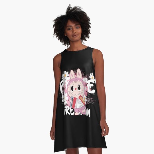 Labubu A-Line Dress, Gift for Her