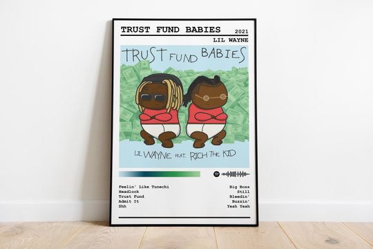 Lil Wayne Poster Print | Trust Fund Babies Album Poster | Music Poster | Album Poster