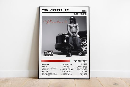 Lil Wayne Poster Print | Tha Carter II Album Poster | Music Poster | Album Cover Poster