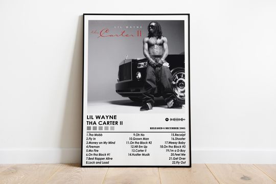 Lil Wayne Poster Print | Tha Carter 2 Poster | Music Poster | Album Cover Poster