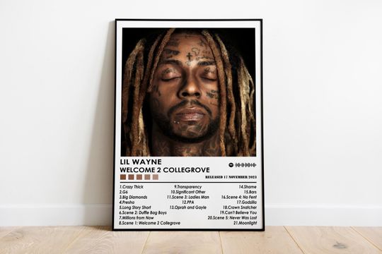 Lil Wayne Poster Print | Welcome 2 Collegrove  Poster | Music Poster | Album Cover Poster
