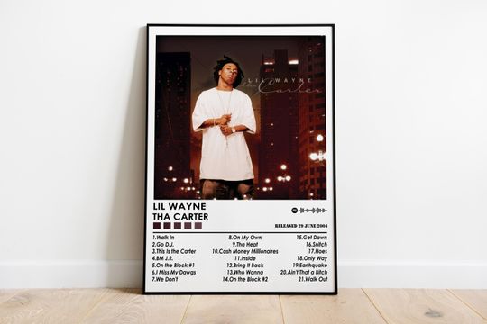 Lil Wayne Poster Print | Tha Carter Poster | Music Poster | Album Cover Poster