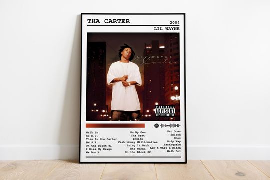 Lil Wayne Poster Print | Tha Carter Album Poster | Music Poster | Album Cover Poster