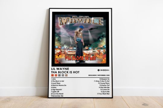 Lil Wayne Poster Print | Tha Blok Is Hot Poster | Music Poster | Album Cover Poster
