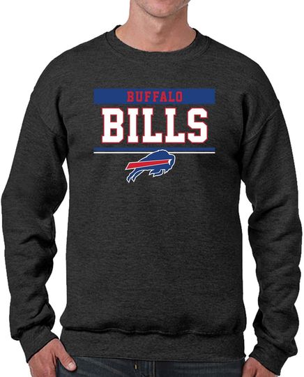 Team Fan Apparel football Adult Long Sleeve Team Block Charcoal Crewneck Sweatshirt