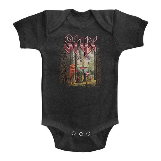 Styxs The Grand Illusion Vintage Smoke Infant Heather Baby Onesie