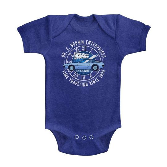 Back to the Future Dr. E. Brown Enterprises Vintage Royal Baby Onesie T-Shirt