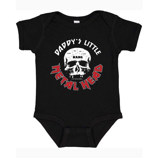 Metal Babies Daddies Little Metalhead Infant Baby Onesie