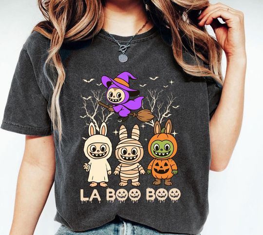 Halloween Labubu Shirt, Cute Spooky T-shirt, Labubu Fans Kawaii Halloween Tee, Labubu T-shirt, Creepy Cute Fall Shirt, Cute Halloween Gift