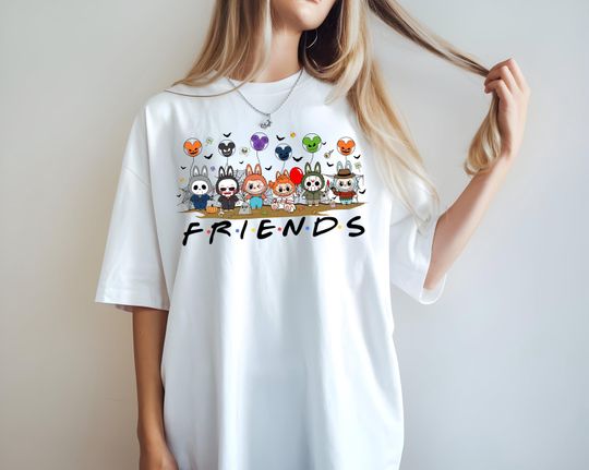 Labubu Shirt Funny Halloween Friends Shirt Funny Halloween Labubu Shirt Halloween Horror Characters Shirt Spooky Season Shirt