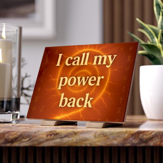 Empowering Ceramic Photo Tile, Wall Decor, Inspirational Gift