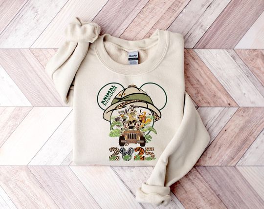 Disney Animal Kingdom 2025 Sweatshirt, Mickey Safari Mode, Disney Safari Sweatshirt