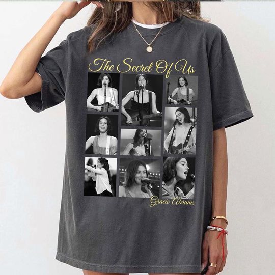 Funny Gracie Abrams Vintage T-Shirt, Gracie Abrams New Album T-Shirt, The Secret Of Us Tour 2025 T-Shirt, Trendy 2025 T-Shirt