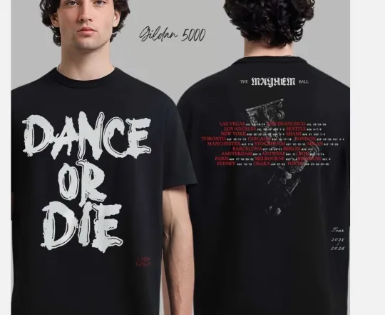 Ld ga The Mayhem Ball Tour 2025 2026 Exclusive Merch Dance Or Die T-Shirt