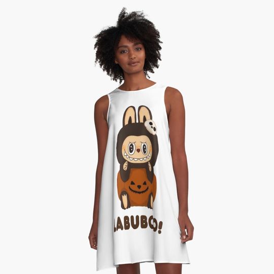 Labuboo!  A-Line Dress, Labubu sleeveless tank dresses, Gift for Her