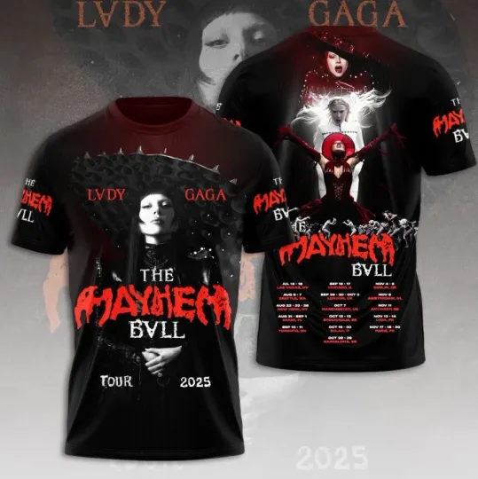 Ld ga 3D Tshirt Tour 2025 The Mayhem Evil Shirt New Design Hot