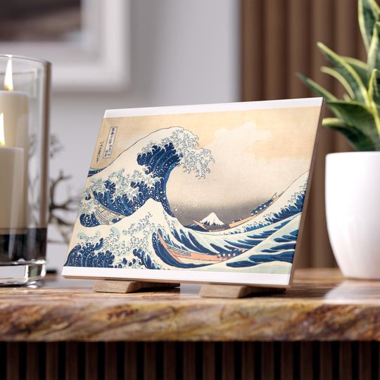 Hokusai The Great Wave off Kanagawa Ceramic Photo Tile