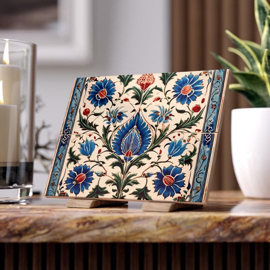 Oriental Ottoman Ceramic Tile – Historical Turkish Handicraft