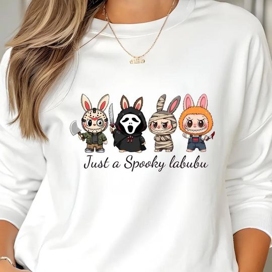 Halloween Spooky Shirt, Just A Spooky Labubu Sweatshirt, Labubu Halloween Shirt, Halloween Spooky, Halloween Spooky Ghost Shirt
